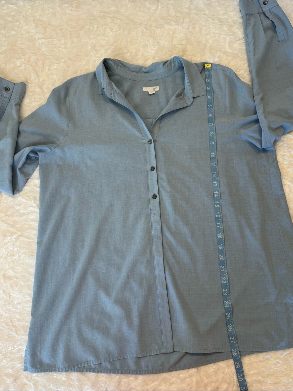 J.Jill Blue Button-Up Rayon Blend Shirt in Size Large, NWOT - Picture 13 of 13